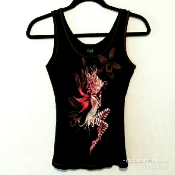 Trick fairies Tops - ⬇️$27 Trick Fairies Black Tank Top Fairy